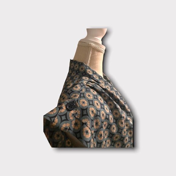 Maison Jules | Women’s Small  Sheath Dress Green and Beige  Geometric Design - Picture 7 of 10